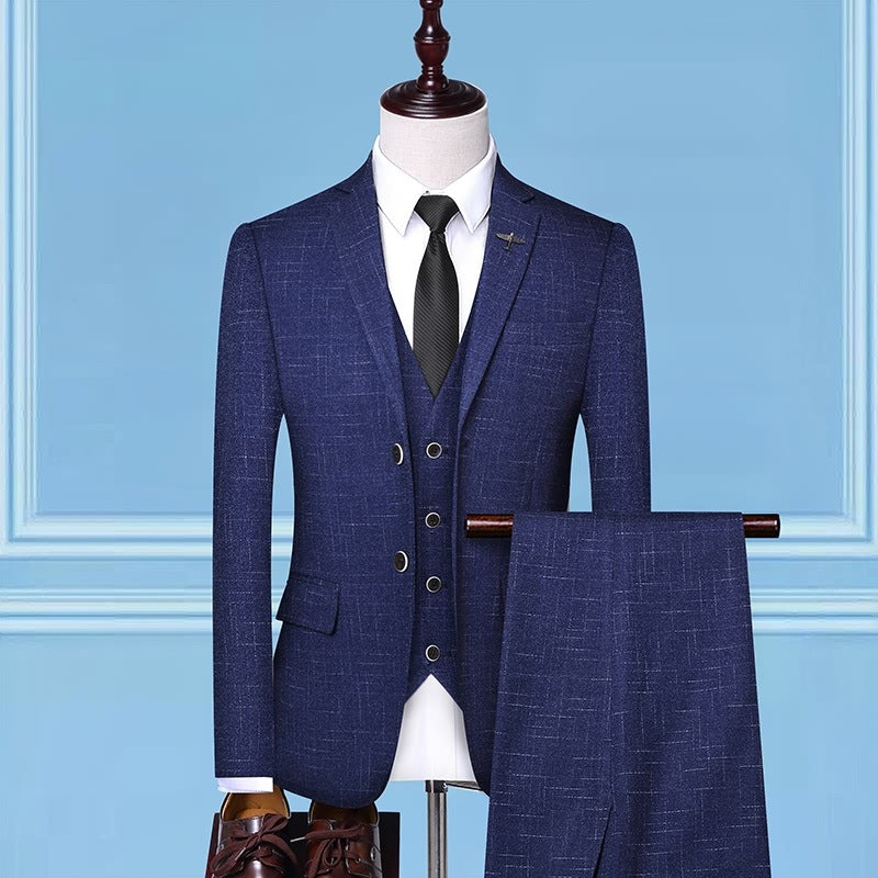 GENTLEMAN BUSINESS 3 PIECE SUIT (BLAZER+VEST+PANTS)