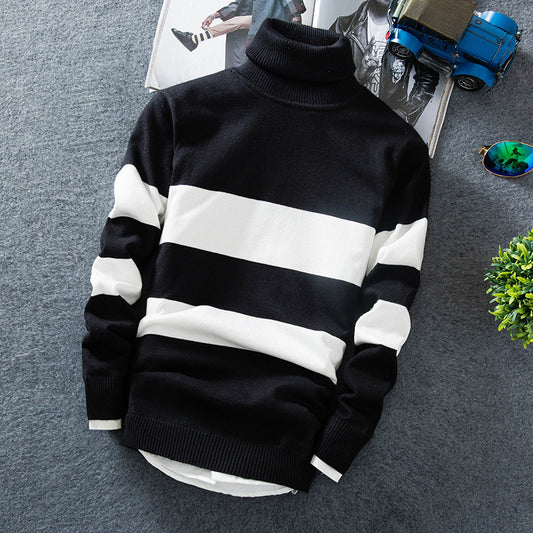 WHITE STRIPES TURTLENECK