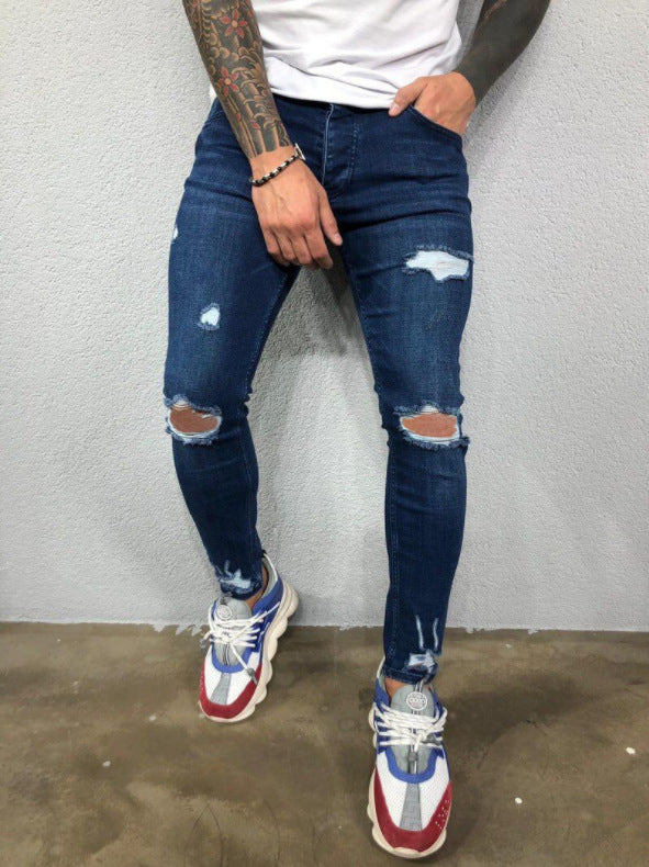 SKINNY RIPPED JEANS