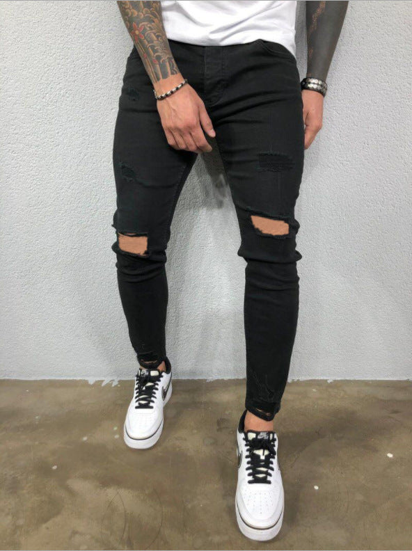 SKINNY RIPPED JEANS