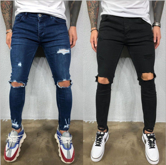 SKINNY RIPPED JEANS