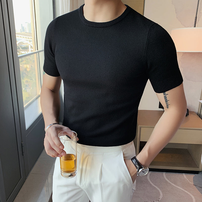 Round Neck Short-Sleeved Shirt