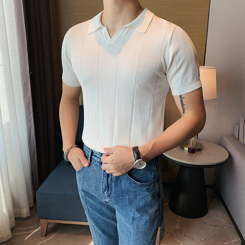 MENS KNIT SHORT T-SHIRT