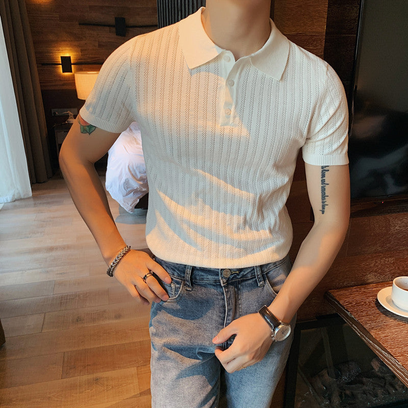 Summer Striped Slim-fit Shirt