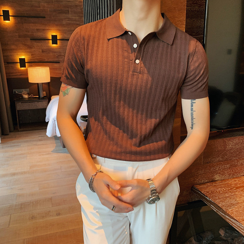 Summer Striped Slim-fit Shirt