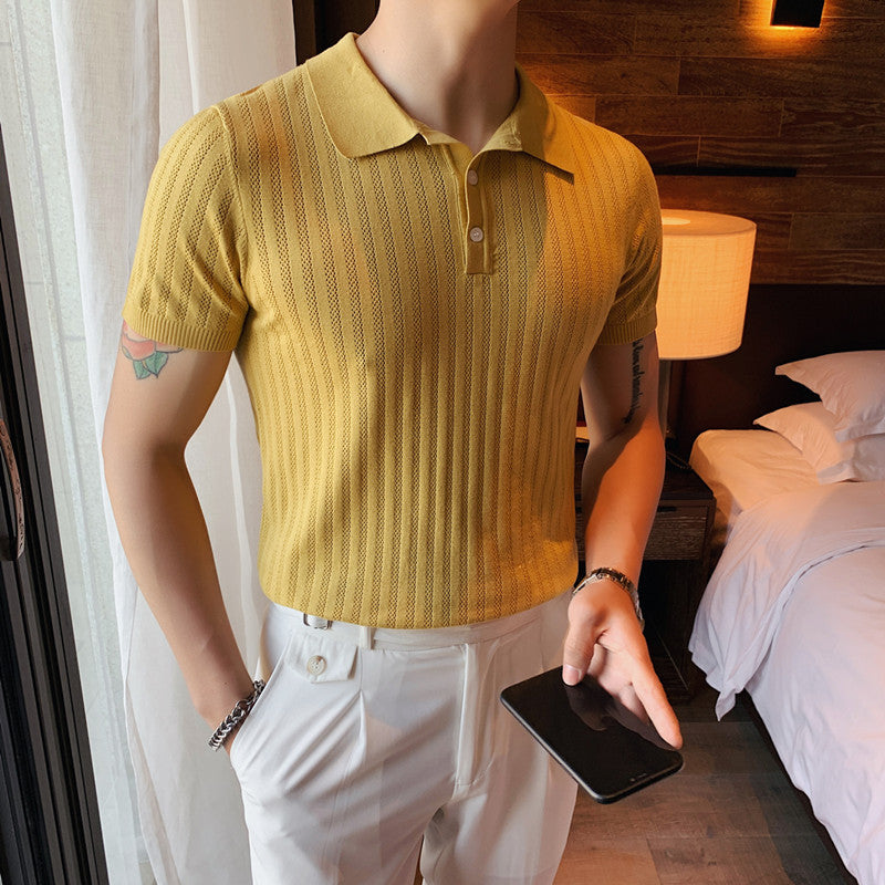 Summer Striped Slim-fit Shirt