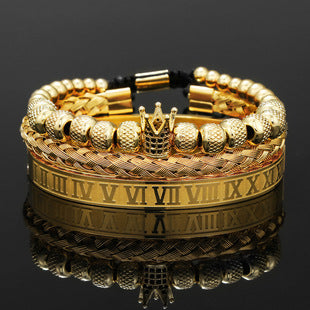 CROWN WOVEN BRACELET SET