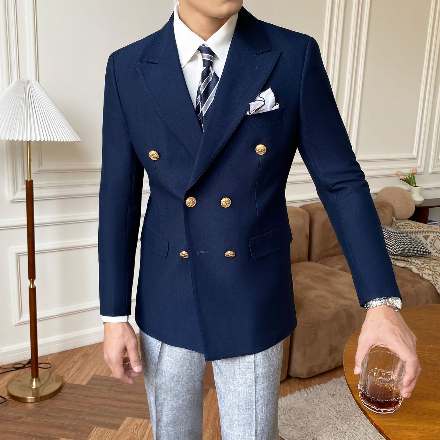 DOUBLE BREASTED SUIT JACKET