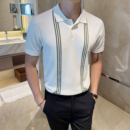 Men's Short Sleeve Lapel T-shirt