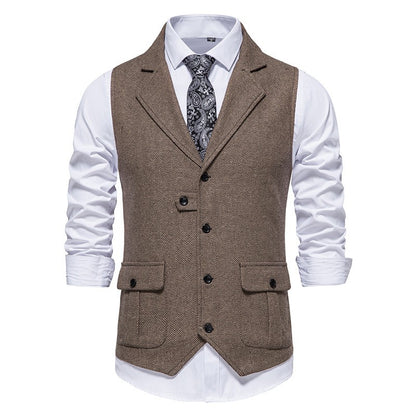 SINGLE BREASTED RETRO VEST