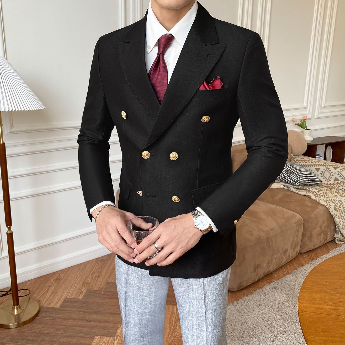 DOUBLE BREASTED SUIT JACKET