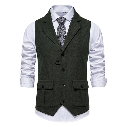 SINGLE BREASTED RETRO VEST