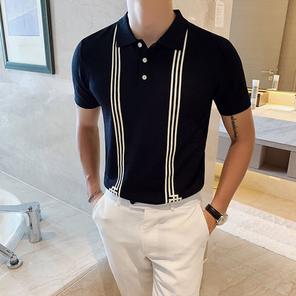 Men's Short Sleeve Lapel T-shirt