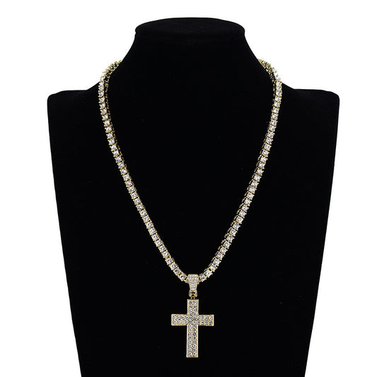 Diamond Cross Unisex Necklace