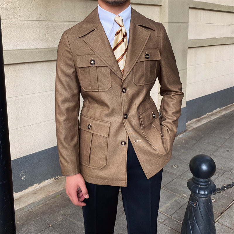 SAFARI SUIT COLLAR JACKET