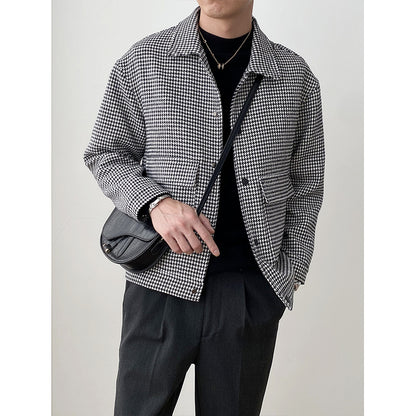 WOOLLEN PLAID JACKET