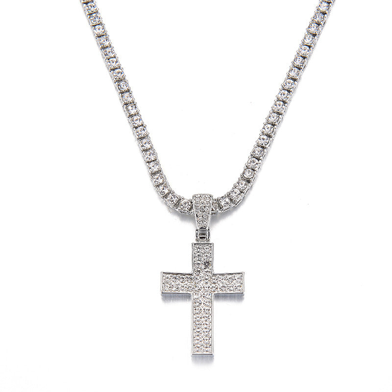 Diamond Cross Unisex Necklace