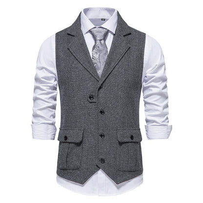 SINGLE BREASTED RETRO VEST