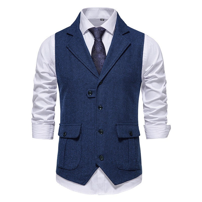 SINGLE BREASTED RETRO VEST