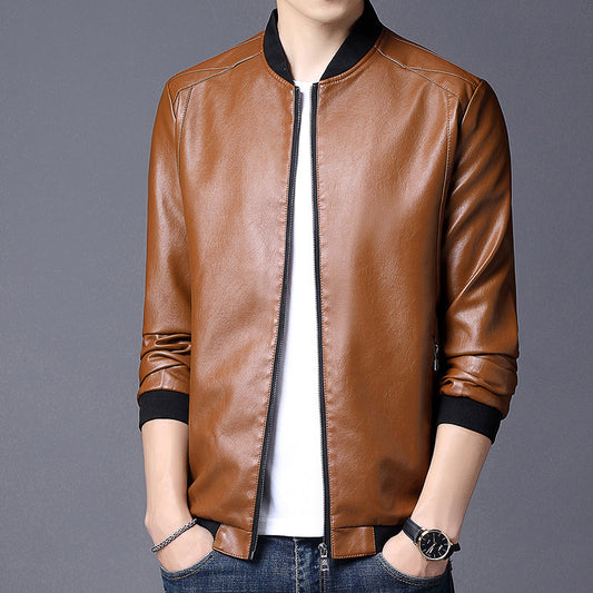 Slim-Fit Leather Jacket