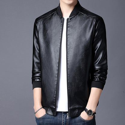 Slim-Fit Leather Jacket