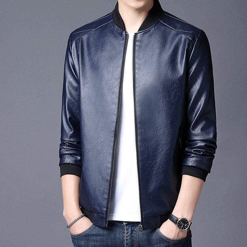 Slim-Fit Leather Jacket