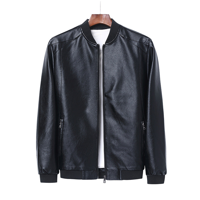 Slim-Fit Leather Jacket