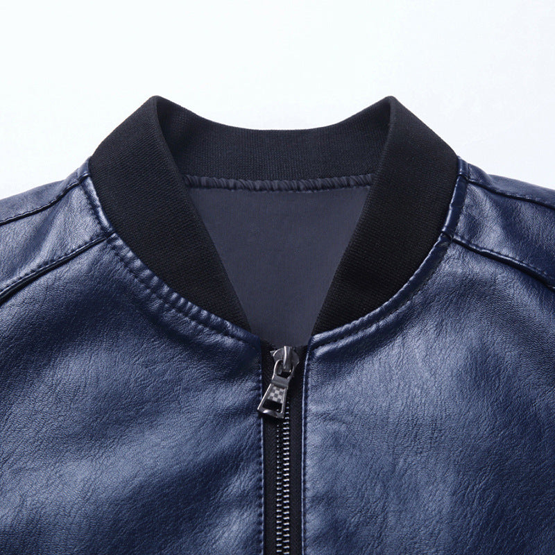 Slim-Fit Leather Jacket