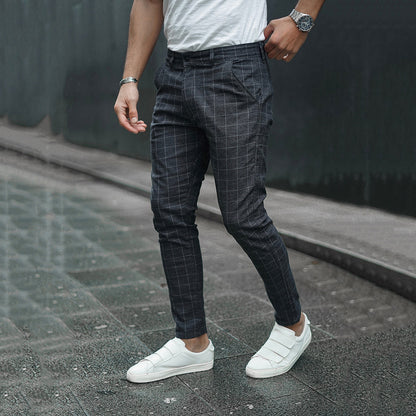 Men's casual check Trousers