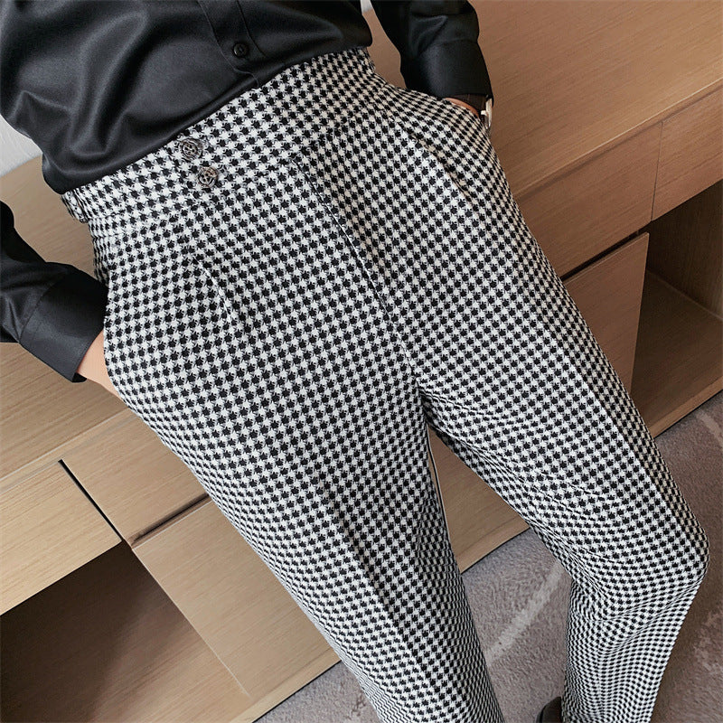 Men's Plaid Casual Trousers