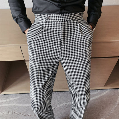 Men's Plaid Casual Trousers